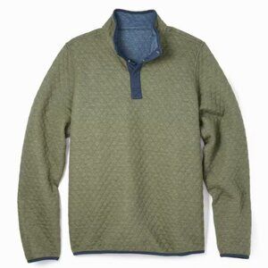 Quilted Corbet Reversible Pullover - Marine Layer - Navy/Green Men's Medium
